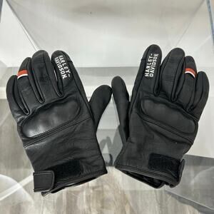 Harley Davidson Leather Motorcycle Gloves XL Black Padded Biker Riding